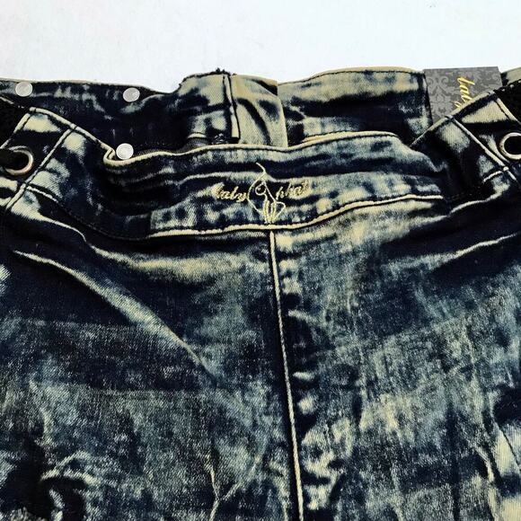 Baby Phat NWT Distressed Stone Wash Skinny Jeans Juniors/Women 7/8 - Picture 6 of 11